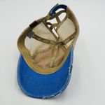 CC Exclusives Adjustable Trucker Baseball Hat Blue Tan Ponytail Criss Cross Back Photo 7