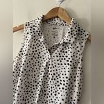 Nike  Dri Fit Printed Sleeveless Golf Polo Women's White and Black Dotted Pattern Photo 2