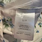 We Wore What Ruffle Collar Button-Up Floral Blouse Ivory Blue NWT Size S Photo 5