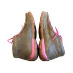 Twisted X Breast Cancer Awareness Brown Leather Driving Moccasins Shoes Size 8 Photo 3