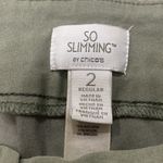 Chico's So Slimming By Chico’s Green Pull On Pants Size 2 (L) Photo 3