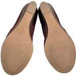 Diba Blake Suede Bootie Burgundy Lace Up Wedge Ankle Boots Women Size 8.5 Red Photo 5