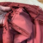 Two Sisters  Dress Lace Overlay Fringe Hemline Criss Cross Back Wine Size 6 Women Photo 8