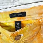 White House | Black Market  Size 2 Jeans Handmade Tie Dye Yellow Skinny Crop 235 Photo 14