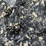 Vintage Silk Blouse vision apparel floral beaded womens Black (large) Photo 5