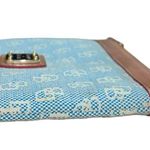 Dooney & Bourke Dooney & Bourk Vintage Blue/Tan Signature Jacquard Canvas & Leather Coin Purse Photo 4