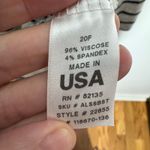 Fresh Produce  Open Front Cardigan Sweater Women L Gray Blue Nautical Stripe USA Photo 6