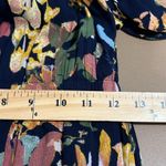 New Directions sz petite medium spring blooms hi low flutter sleeve midi dress Black Photo 7