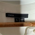 Vince  Ivory Pleated Midi Dress Size Large Photo 7