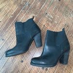 Lucky Brand black suede 6.5 heeled normcore ankle boots Photo 3