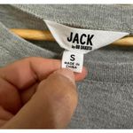 Jack by BB Dakota  Women's Gray Crop‎ Sweatshirt with Festive Sleeves Size Small Photo 2