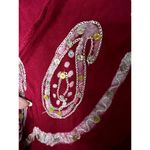 California Woman Free Size Red Pink Paisley Flowy Boho Beach Swimsuit Coverup Size M Photo 3