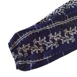 Vintage Havana EMBROIDERED BLUE WHITE RAYON LONG SLEEVE BOHO ROMPER M Photo 5