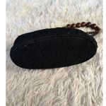 Vintage 1940 Black Lace Kiss Lock Handbag with Beaded Handle Gold Ball Closure Photo 3