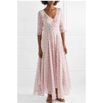 Love Shack Fancy Larissa Floral Print Cotton Silk Blend Maxi Dress Size 8 Jardin Photo 5