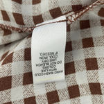 Cato  Women Top 18/20 Brown‎ Check Popover High Low Hem Cowgirl Western Casual Photo 9