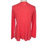 J. Jill Love Linen Coral Pink Open Front Linen Cardigan Women’s Size XS Petite Red Photo 3