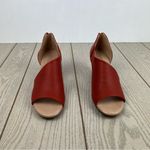 Journee Collection  Women's Aretha Perforated Peep Toe Wedge Sandals 9 Rust $95 Photo 1