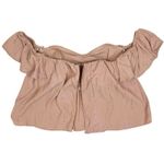 ASTR the Label Amara Off the Shoulder Eyelet Embroidered Crop Top Pink Large Photo 2