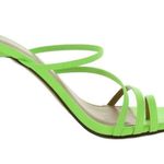 Wild Pair Lime Green Citron Lenore Strappy Heels Sandals Photo 2