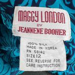 Maggy London Maggie London Vintage Silk Bodycon Dress Lined Shoulder Pads Zip Back Womens Photo 6