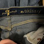 7 For All Mankind  The Skinny Rose Cross-Stitch Patchwork Denim Jeans Size 27 Photo 9