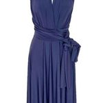 Dessy Collection Twist Wrap Dress Convertible Chiffon Women’s Size Small Purple Photo 1