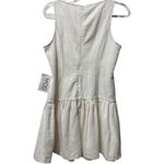 Mod On Trend LUCKY TO HAVE YOU DROP WAIST White Cotton Mini DRESS Size Medium Photo 4