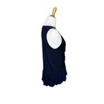 American Eagle  Outfitters Dark Blue Fancy Lace Tank Top Ruffle Bottom Medium Photo 3