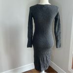 Leith Women's Dark Grey Mock Wrap Sweater Dress Size Small Photo 1