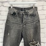 BDG Urban Outfitters Charcoal High Rise Slim Straight Jeans 29X27 Distressed Y2K Photo 4