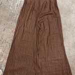 Free People  Adele Striped Wide Leg Satin Pants Photo 1