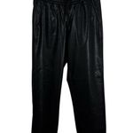 ZARA Women’s Faux Leather Baggy Joggers in Black Size XS Photo 5