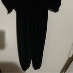 Norma Kamali Designer Black Deep V-Neck Rectangle Sexy Jog Jumpsuit Photo 12