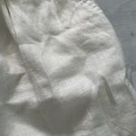 Loft 100% Linen White High Waist Belted Skirt Size L Photo 2