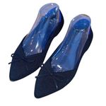 Rothy's Womens The Point Bow Black Knit Fabric Slip On Ballet Flats Shoes 9.5 Photo 1