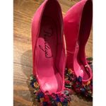 Privileged Vizara Electric Pink Stilettos with Multicolor Jewels, sz 8.5 Photo 2