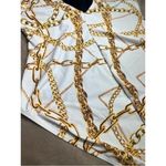 Cover Girl White Gold Chain Print One Piece Swimsuit Plus Size 16 1X Photo 7