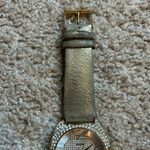 Guess women’s vintage gold crystal genuine leather adjustable watch Photo 4