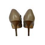 Manolo Blahnik  size 37 US 7 Taupe Peep Toe Booties ankle heeled leather Photo 4