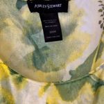 Ashley Stewart  Women Tank Top Blouse 22/24 Yellow Green Floral Boho Ruffle Tier Photo 4