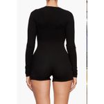 SKIMS  Soft Lounge Henley Romper - Onyx Black - Size Small Photo 1