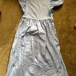 ZARA Light Blue Ruffle Sleeve Dress Photo 0