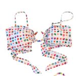 NWT Strawberry Milk Mob Roygbv Bikini Top Size Small White Photo 7