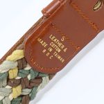 EXPRESS Vintage Leather & Cotton Woven Belt S Photo 4