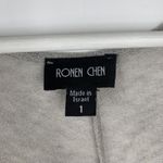 RONEN CHEN Sz 1 US 6 Knit Tunic Asymmetrical Dress Lightweight Gray Short Sleeve Photo 2