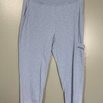Onque Casual Women's Blue Jersey Knit Cozycore Cropped Sweatpants Photo 0