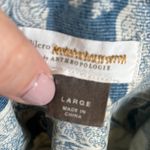 Pilcro and the Letterpress  sigourney corduroy button down blue patterned large shirt Photo 5