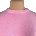 Vintage 90s Sweater Pastel Light Pink Crewneck Cable Knit Long Sleeve Pullover Size M Photo 4