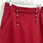 ALC Frank A.L.C. Sydney Slit Midi Skirt Red Buttons Photo 30